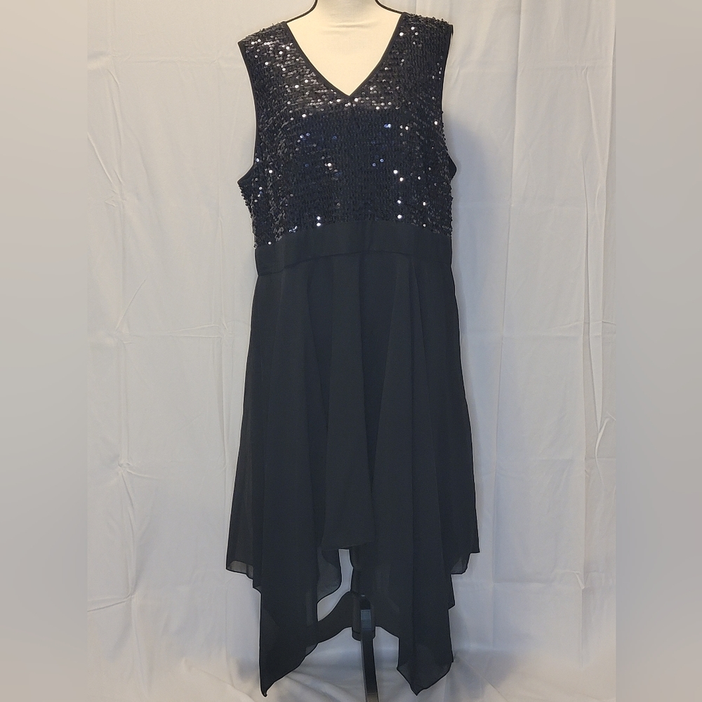 Plus Size Sequin Top Dress